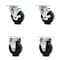 Service Caster 4 Inch Phenolic Swivel Top Plate Caster Set with 2 Brakes 2 Rigid SCC-20S414-PHS-TLB-2-R-2 - alternate 1